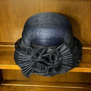 Vintage blue church/ derby hat gently used